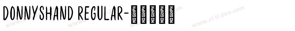 DonnysHand Regular字体转换
